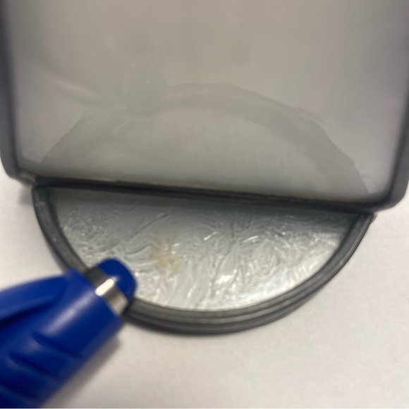 Vintage Angel Figurine White Stained Glass cooper halo art glass Sculpture - Picture 4 of 16